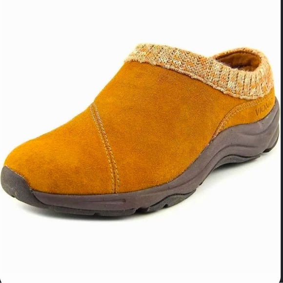 Vionic Shoes - VIONIC Arbor Women’s 7 Suede Clog Water Resistant Saddle Tan Rubber Sole